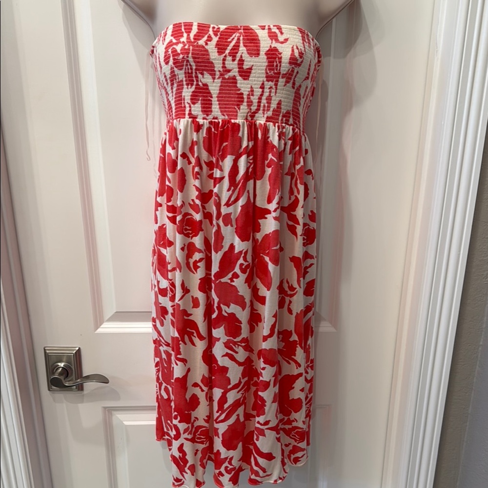 Juicy Couture Strapless Red and White Dress